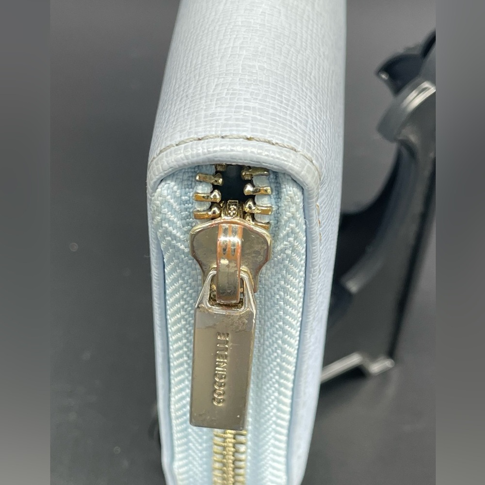 Coccinelle Light Blue Small Leather Wallet - Picture 10 of 16